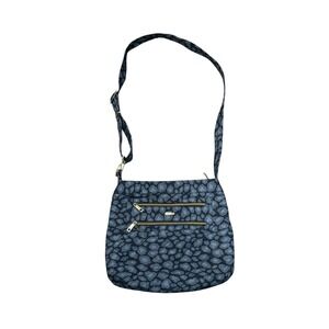 Travelon‎ Anti Theft RFID Purse Crossbody Gray Black Animal Print Shoulder Bag